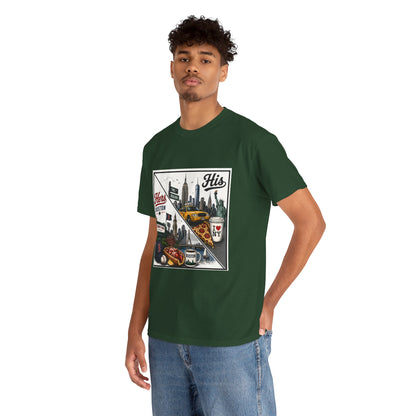 His & Hers City Split T-Shirt — 'Yes, I still love her' Back Print