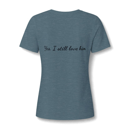 Women's Relaxed Heather CVC V-Neck Tee