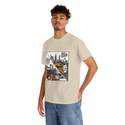His & Hers City Split T-Shirt — 'Yes, I still love her' Back Print