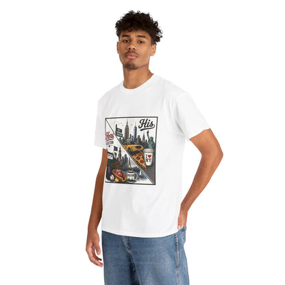 His & Hers City Split T-Shirt — 'Yes, I still love her' Back Print