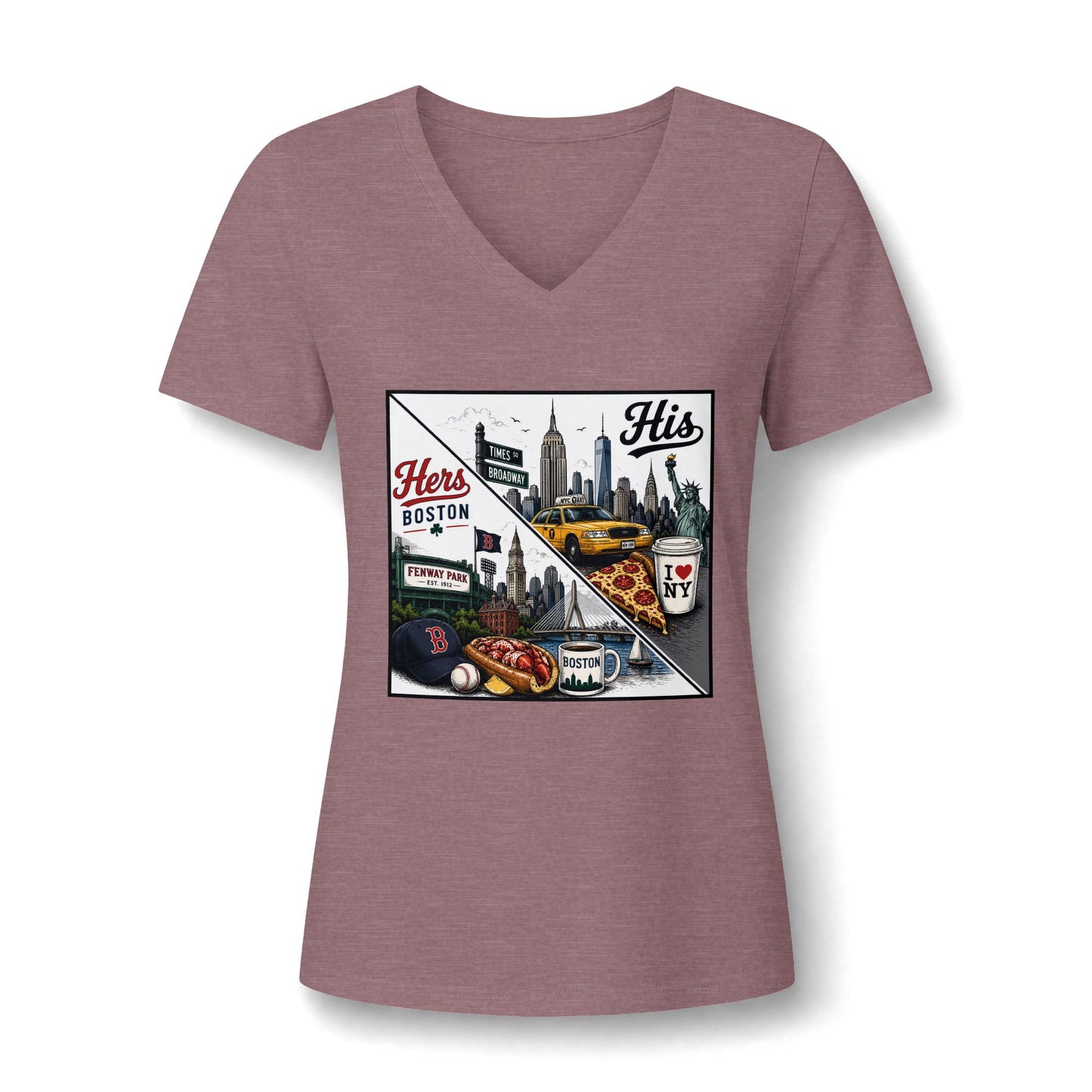 Women's Relaxed Heather CVC V-Neck Tee