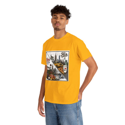 His & Hers City Split T-Shirt — 'Yes, I still love her' Back Print