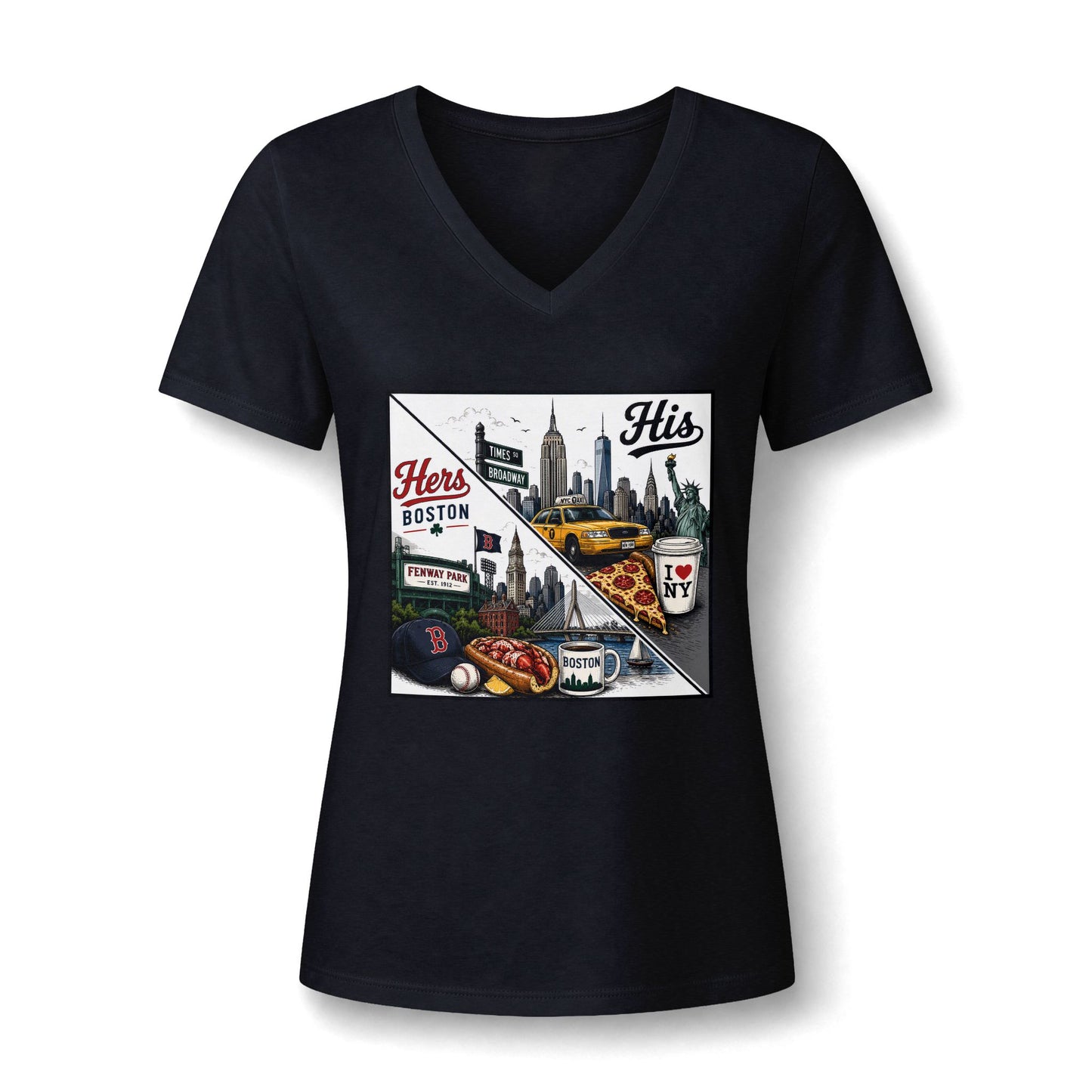 Women's Relaxed Heather CVC V-Neck Tee