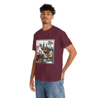 His & Hers City Split T-Shirt — 'Yes, I still love her' Back Print