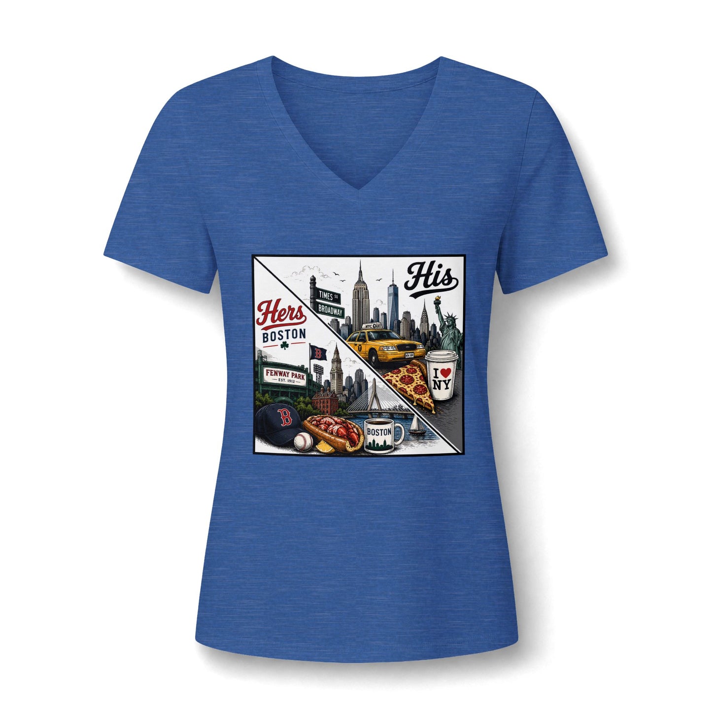 Women's Relaxed Heather CVC V-Neck Tee
