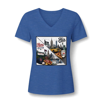 Women's Relaxed Heather CVC V-Neck Tee