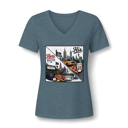 Women's Relaxed Heather CVC V-Neck Tee