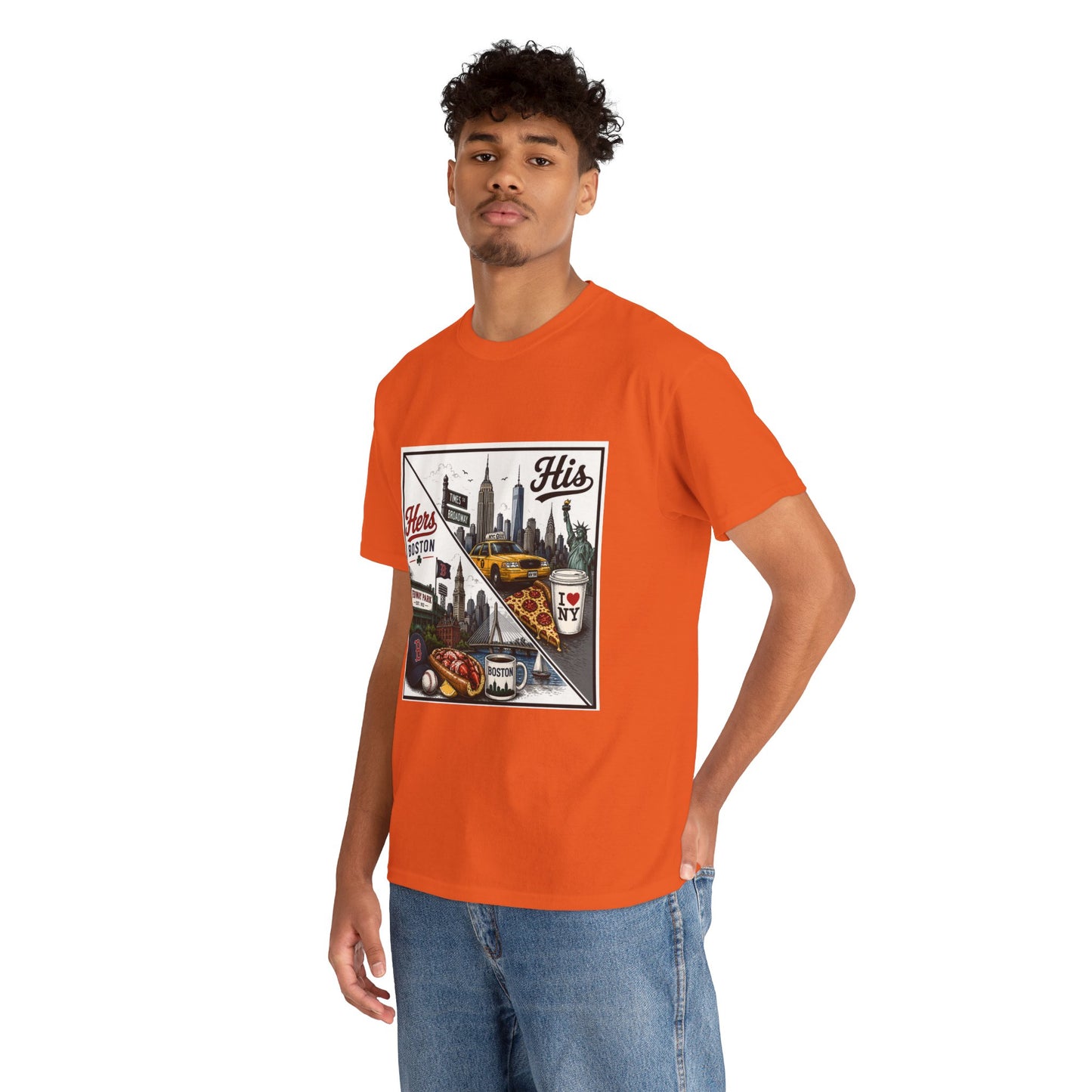 His & Hers City Split T-Shirt — 'Yes, I still love her' Back Print
