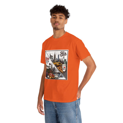 His & Hers City Split T-Shirt — 'Yes, I still love her' Back Print