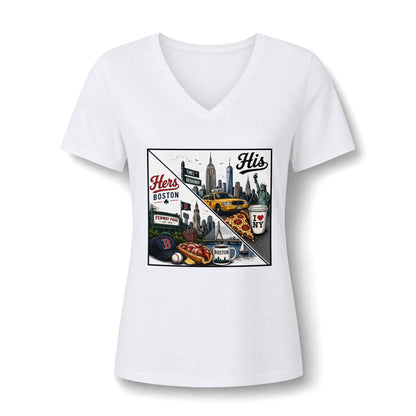 Women's Relaxed Heather CVC V-Neck Tee