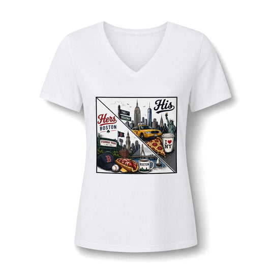 Women's Relaxed Heather CVC V-Neck Tee