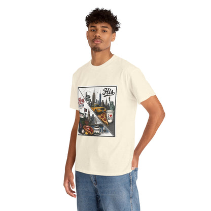 His & Hers City Split T-Shirt — 'Yes, I still love her' Back Print