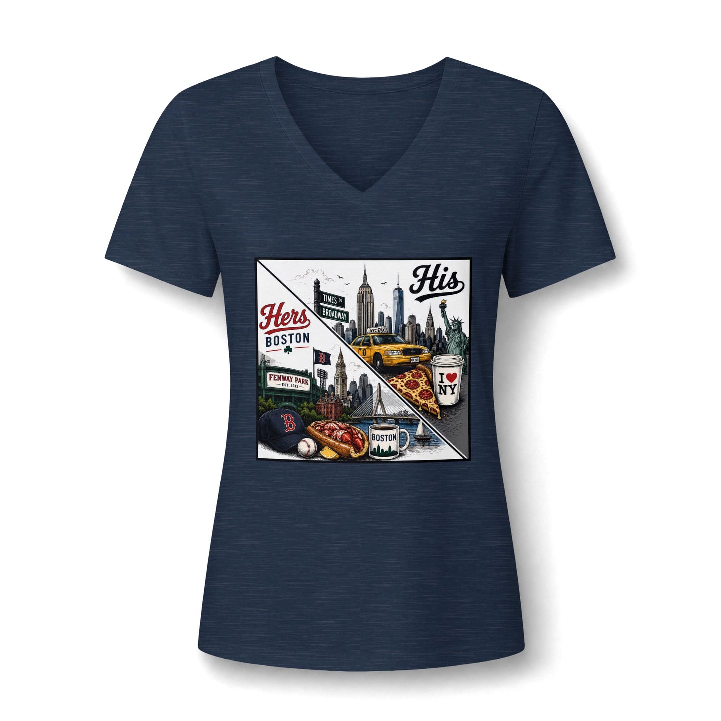 Women's Relaxed Heather CVC V-Neck Tee