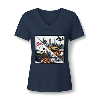 Women's Relaxed Heather CVC V-Neck Tee