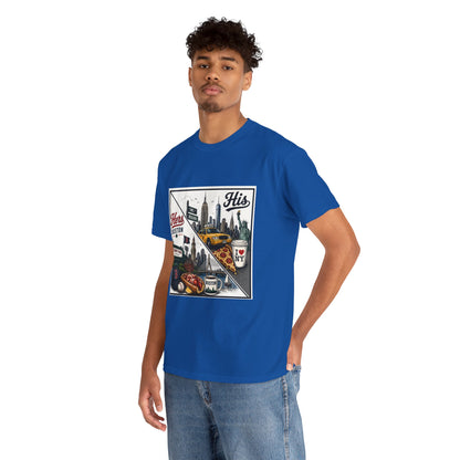 His & Hers City Split T-Shirt — 'Yes, I still love her' Back Print