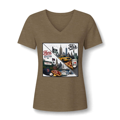 Women's Relaxed Heather CVC V-Neck Tee