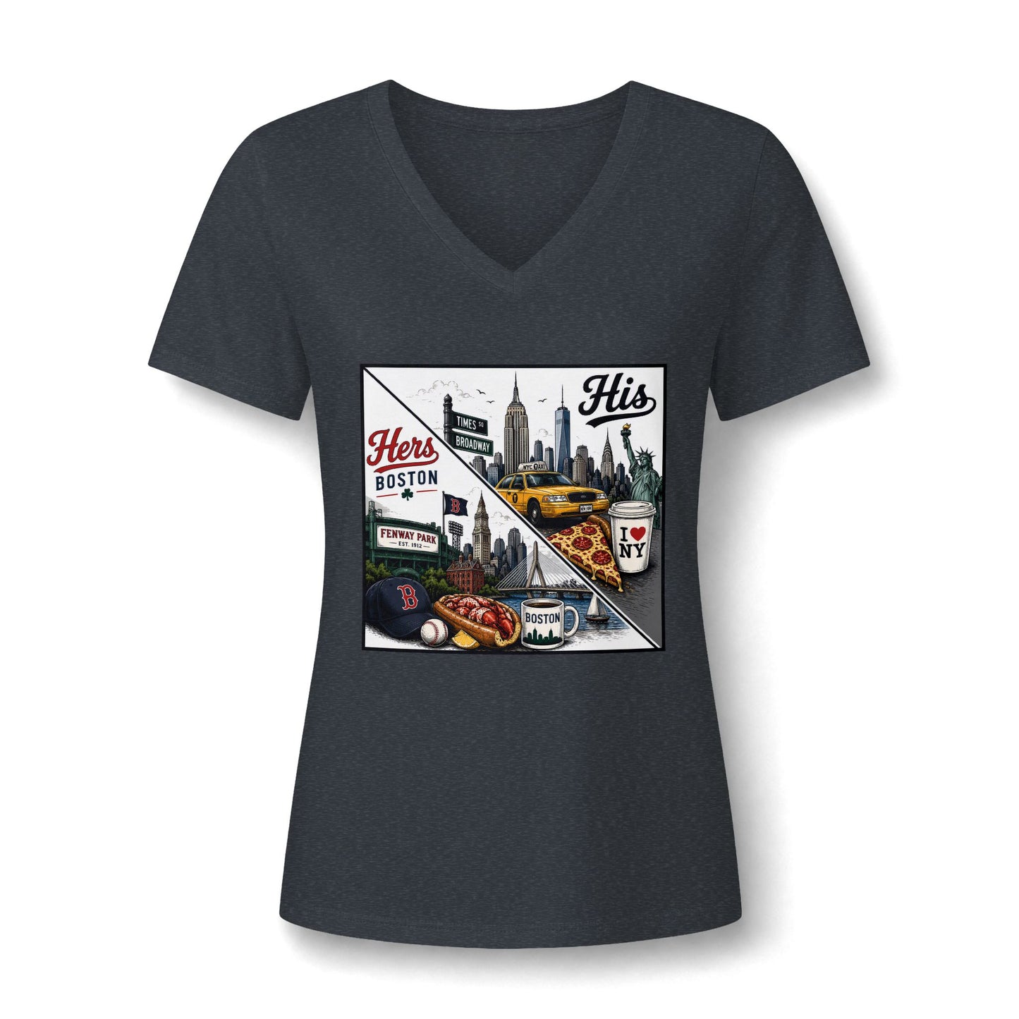 Women's Relaxed Heather CVC V-Neck Tee