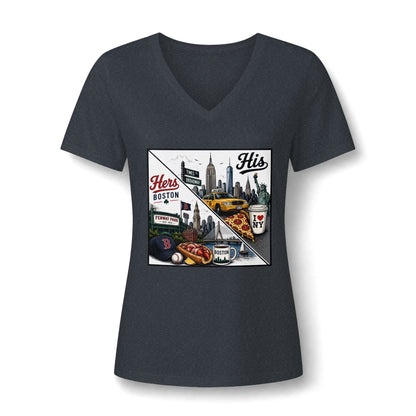 Women's Relaxed Heather CVC V-Neck Tee