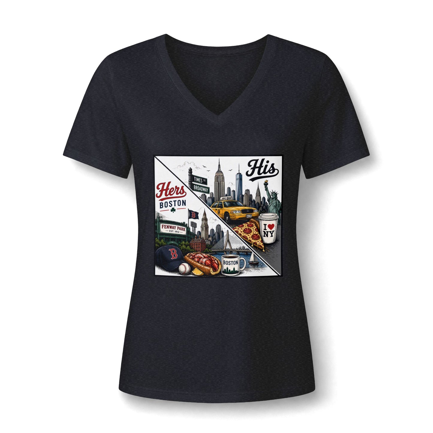 Women's Relaxed Heather CVC V-Neck Tee