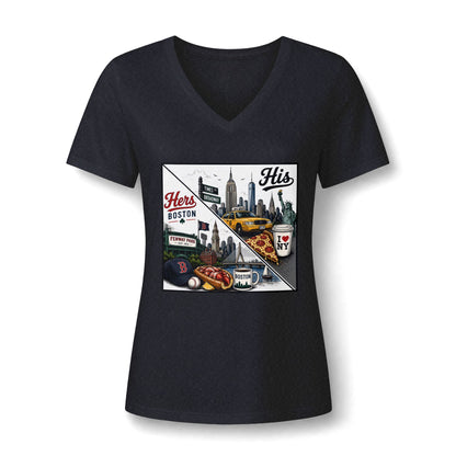 Women's Relaxed Heather CVC V-Neck Tee