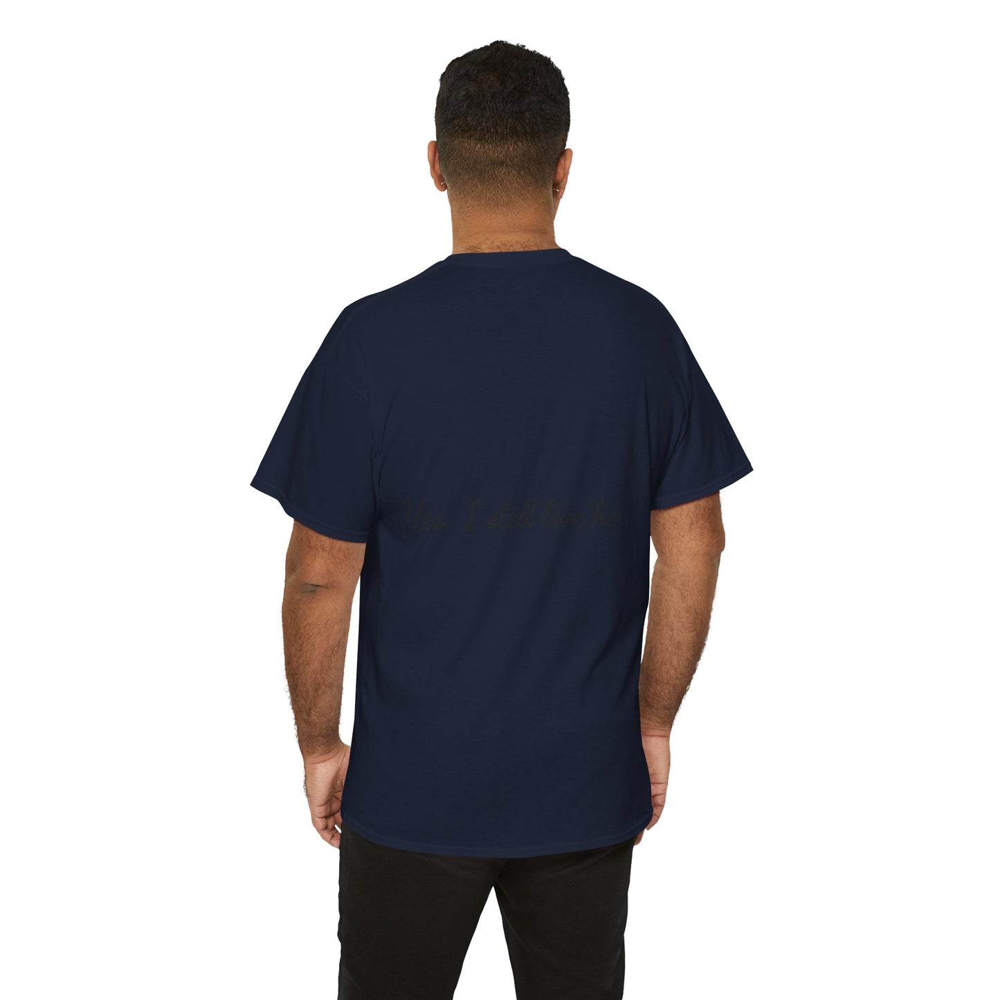His & Hers City Split T-Shirt — 'Yes, I still love her' Back Print
