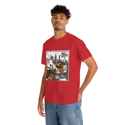His & Hers City Split T-Shirt — 'Yes, I still love her' Back Print