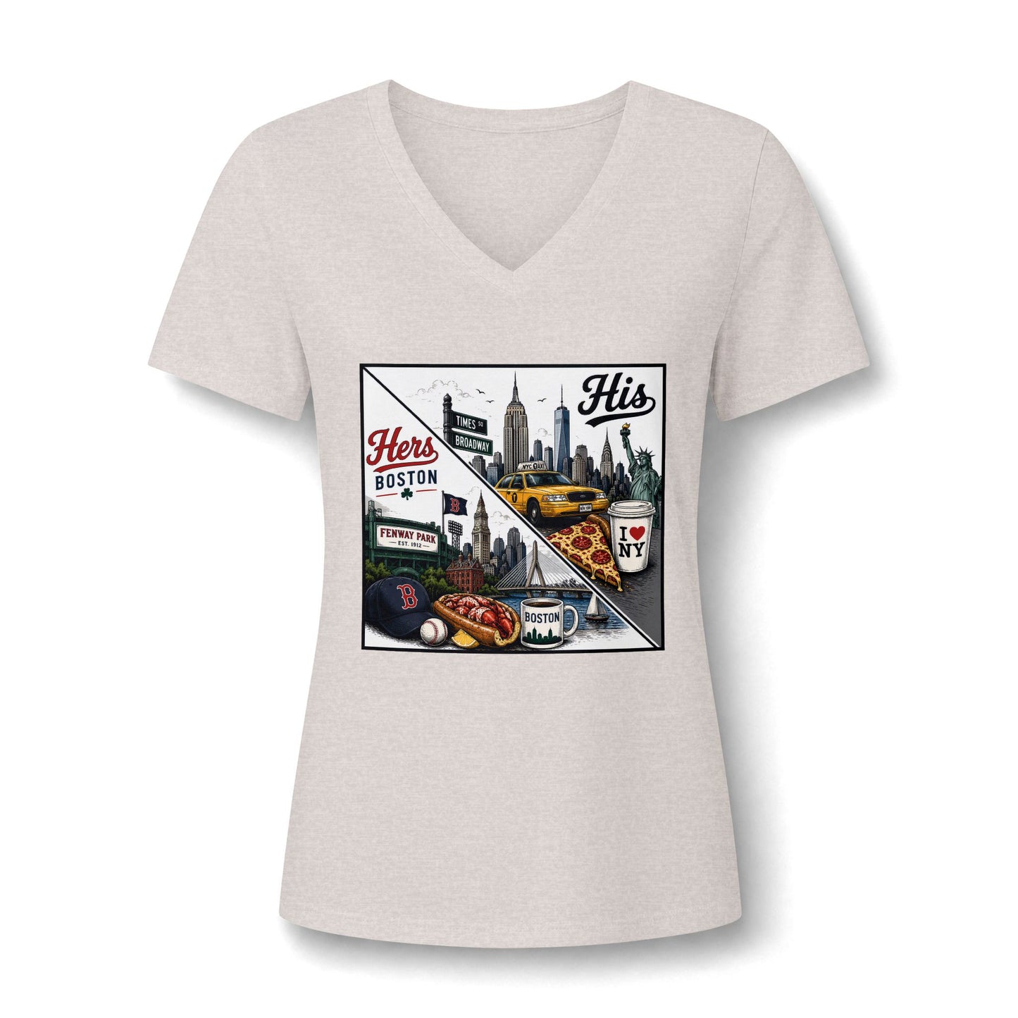 Women's Relaxed Heather CVC V-Neck Tee