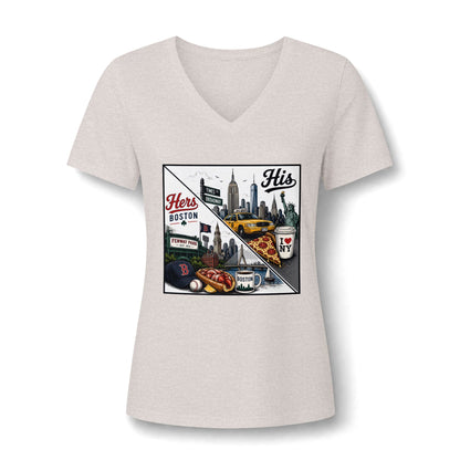 Women's Relaxed Heather CVC V-Neck Tee