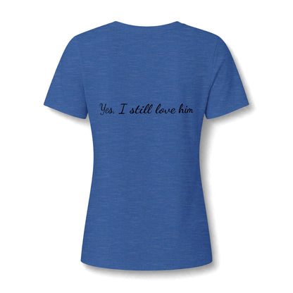 Women's Relaxed Heather CVC V-Neck Tee