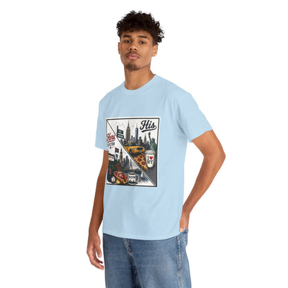 His & Hers City Split T-Shirt — 'Yes, I still love her' Back Print