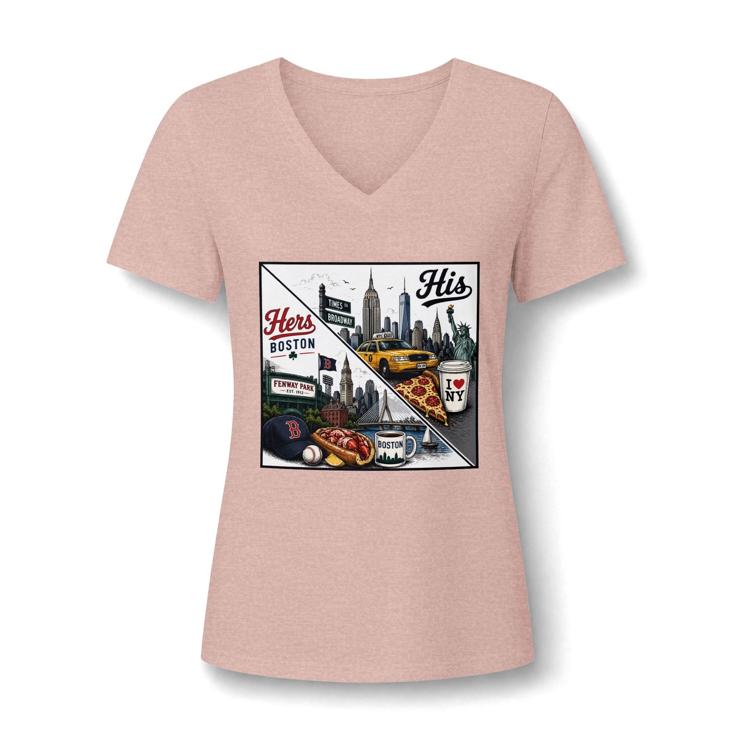 Women's Relaxed Heather CVC V-Neck Tee