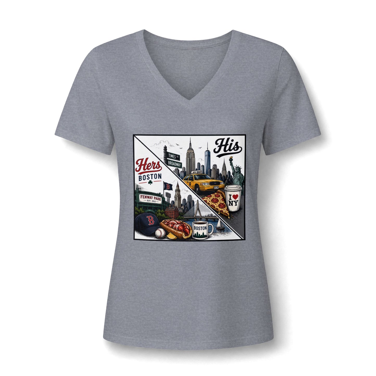 Women's Relaxed Heather CVC V-Neck Tee