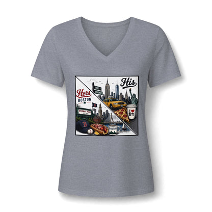 Women's Relaxed Heather CVC V-Neck Tee