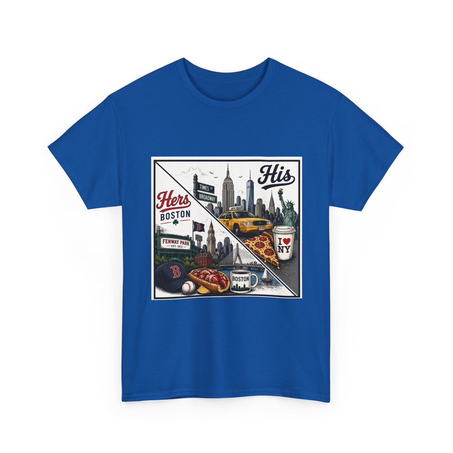 His & Hers City Split T-Shirt — 'Yes, I still love her' Back Print